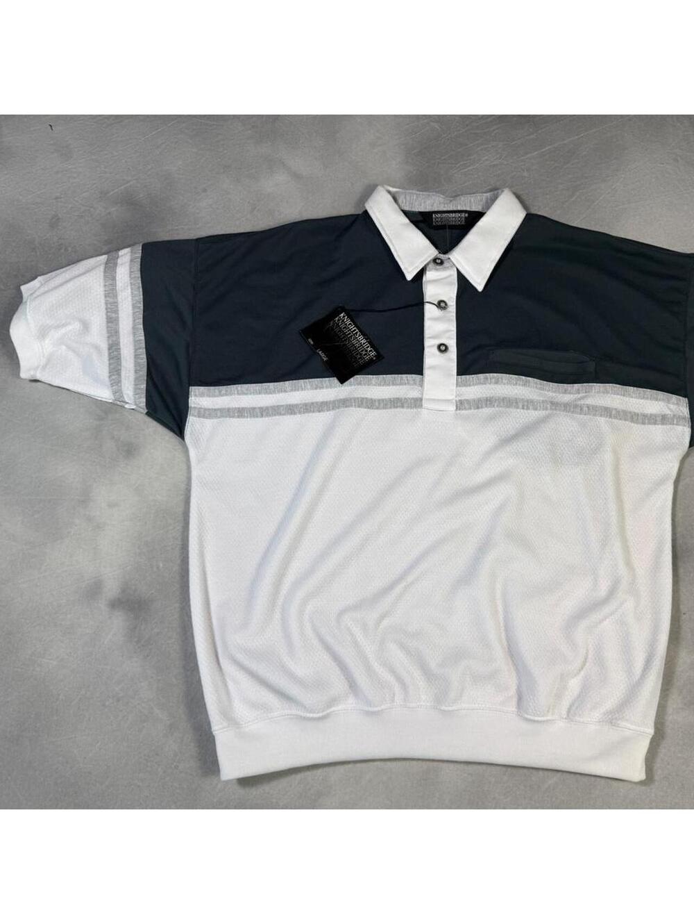 Rare Vintage late 80/ early 90s Knightsbridge Deadstock Golf Polo Shirt L, NWT